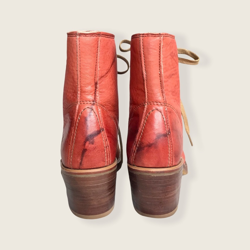 RARE Frye Sabrina 6G LaceUp Terracotta Combat Boot - Picture 12 of 15